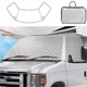 thumbnail image 3 of For E450 1997-2022 Motorhome Caravan Windshield Snow Cover Front Window Sun Shade, 3 of 5