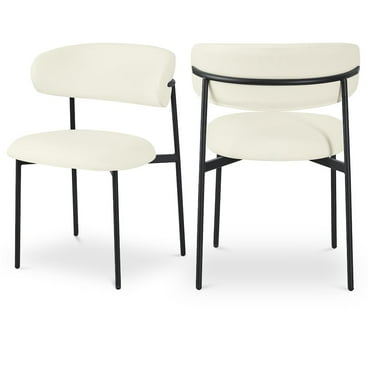 Meridian Furniture Lupita Cream Vegan Leather Dining Chair (Set of 2)