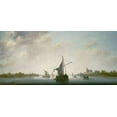 thumbnail image 2 of Cuyp, Aelbert 14x9 White Modern Wood Framed Museum Art Print Titled - A View of the Maas at Dordrecht, 2 of 4