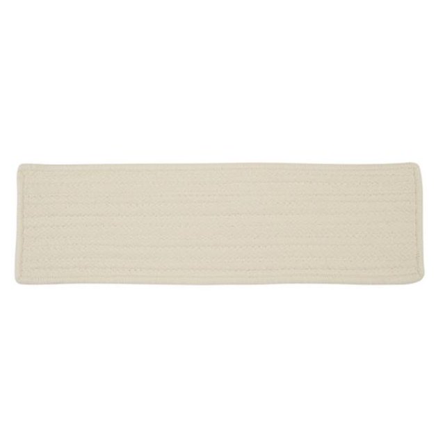 Colonial Mills H141A008X028SX Simply Home Solid - White Stair Tread - single Rug