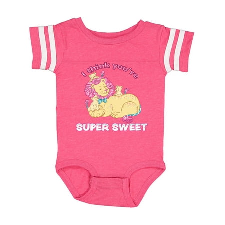 

Inktastic I Think You re Super Sweet Cotton Candy Lions Gift Baby Boy or Baby Girl Bodysuit
