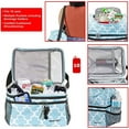 thumbnail image 4 of dbest products Ultra Compact Smart Cart Cooler Lunch Bag, Insulated Collapsible Rolling Tailgate BBQ Beach Summer, Moroccan Tile, 4 of 6
