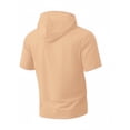thumbnail image 4 of Chiccall Mens Short Sleeve Hoodie Drawstring Solid Color Breathable Tops Summer Casual Comfy Shirts with Pocket, 4 of 7