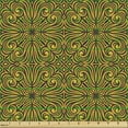 thumbnail image 2 of Ambesonne Ethnic Fabric by the Yard Upholstery, Victorian Royal Classical, 3 Yards, Earth Yellow and Black, 2 of 5
