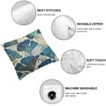 thumbnail image 4 of Acheng Throw Pillow Covers Home Decor Painting Gold Leaf Pillow Cases Decorative Outdoor Cushion Couch Sofa Pillowcases,2 Pcs White, 4 of 6