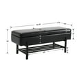 thumbnail image 2 of Dayalane Black Upholstered Ottoman Entryway Storage Bench with Shoe Rack for Bedroom, Living Room, 2 of 9