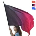 thumbnail image 4 of KHAMPA Color Guard Flags with Pole- Blue Lightweight Spinning Flags for Performances - Durable Construction - Ideal for Marching Bands, Drum Corps, and Dance Teams, 4 of 12