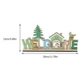 thumbnail image 2 of WASHWEPE Home Letter Ornament 2Pcs Wooden House Shape Photo Props for Christmas Party and Room Decoration, 2 of 8