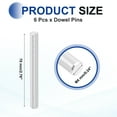 thumbnail image 2 of 6 Pcs 6 x 70 mm 316 Stainless Steel Dowel Pins, Cylindrical Shelf Support Peg Pin, Silver Tone, 2 of 6