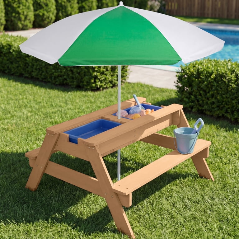 Best Choice Products Kids 3-in-1 Outdoor Picnic Table, Sand