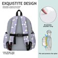 thumbnail image 2 of Unicorn and Star Purple Pattern Cute School Backpack with Padded Back and Adjustable Shoulder Straps 13.4"x11"x4.7", 2 of 2