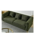 thumbnail image 7 of YYAo 81" Sectional Couches with Oversized 3 Seater and 3 Pillows, Comfortable Sofa with Deep Seating for Living Room, Bedroom, Office, Green Teddy, 7 of 7