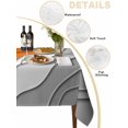 thumbnail image 5 of Orange Grey Ombre Suqare Tablecloth - 60 x 60 Inch, Modern Geometric Abstract Aesthetics Cream Waterproof & StainResistant Tablecloth, Oil-proof Table Cover for Dining/Party/Wedding/Camping/Buffet, 5 of 9