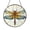 Acrylic 3.5 Inch, variant on Dragonfly Window Suncatcher with Stained Glass Effect, Decorative Botanical Window Art