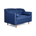 thumbnail image 4 of Sala 3-2 Makora De Lino Azul Modelo Mimosa, 4 of 9
