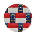 thumbnail image 4 of North-Carolina Flag Leather Coasters for Drinks Perfect for Living Room, Kitchen, or Outdoor Use Set of 6 Round Shape, 4 of 6