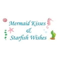 thumbnail image 2 of Mermaid Kisses And Starfish Wishes Mermaids Creatures Seahorse Princess Fish Starfish Queen Sweet Dreams Bedtime Unicorn Lovely Dream Holiday Decorating Wall Decal Sticker Cling - Size: 20 In X 8 In, 2 of 5