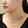 thumbnail image 3 of JeenMata Paquete múltiple de regalo, 3 piezas, collar para mujer, colgante, joyería, regalo, gargantilla, cadena de serpiente, eslabones, collar en capas de moda, collar ajustable, 3 of 5