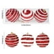 thumbnail image 3 of Bolas navideñas creativas de pintura de colores | Set de regalo de 3 piezas | Adornos de plástico rojo, dorado, blanco y rosa | Adornos colgantes para el árbol, 3 of 5