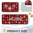 thumbnail image 2 of 2 Pcs Christmas Kitchen Rugs and Mats for Floor Non-Slip Backing Mat Merry Christmas Kitchen Decor Anti Fatigue Kitchen Rug Sets with Runner Xmas Decor (Christmas 04, 17"x47.2"+17"x30"), 2 of 6