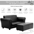 thumbnail image 6 of Costway Kids Sofa Armrest Chair Couch Lounge in Black (Note: The actual dimensions are: 32.5'' x 16.5'' x 16'' ), 6 of 10