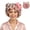 Pink, variant on Cute Leopard Print Bonnet Sleep Bonnet for Women Soft Satin-Lined Spa Headband with Bow for Hair Protection