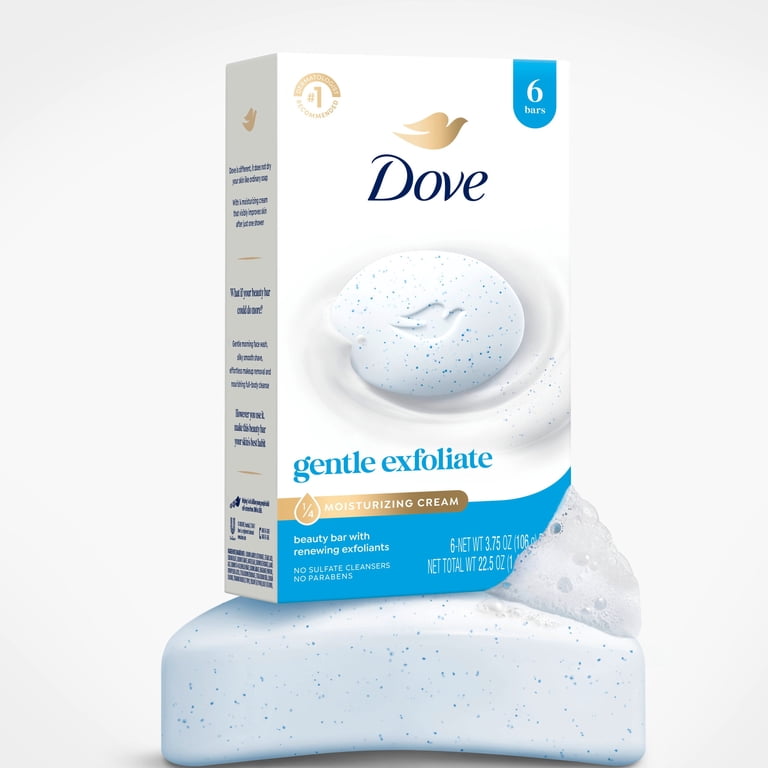 Dove Gentle Exfoliating Beauty Bar Soap, 8 Pack, 3.75 oz photo 3