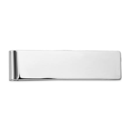 White Gold Monkey - 14K White Gold Polished Engravable Money Clip