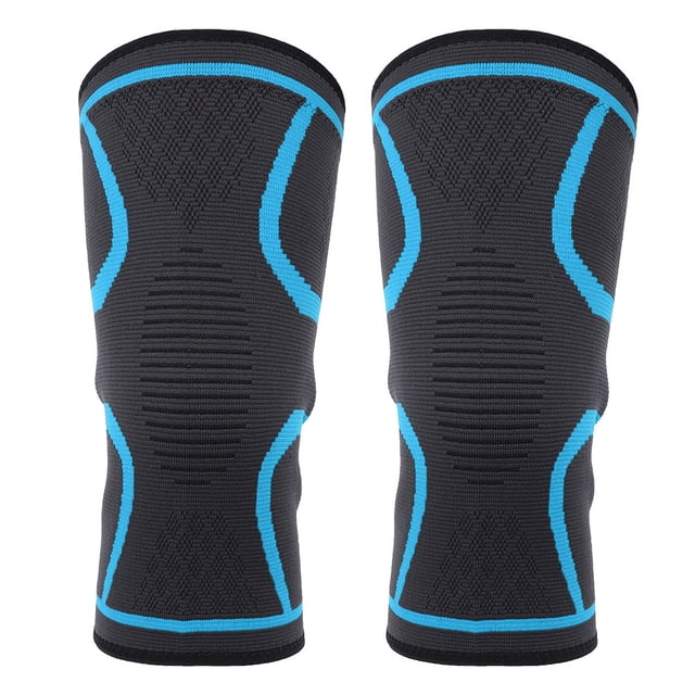 Rodillera Fitness Running Ciclismo Tirantes Rodillera Deporte Gimnasio Rodillera Elástica Azul Claro M