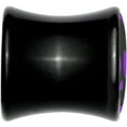 thumbnail image 4 of Body Candy 0g 2PC Black Acrylic Purple Simple Skull Saddle Plugs Double Flare Plug Ear Plug Gauges 8mm, 4 of 4