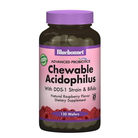 Bluebonnet Advanced Probiotics Chewable Acidophilus, 120 Ct