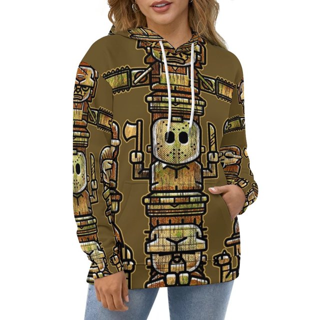 Pulls à Capuche Horror Gods Sweat à Capuche Manches Longues Imprimé avec Poche pour Femmes Films d'Horreur