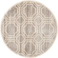 thumbnail image 1 of Safavieh Amherst Collection AMT411B Light Grey and Ivory Indoor,  Outdoor Round Area Rug (5' Diameter), 1 of 2
