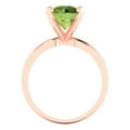 thumbnail image 4 of Clara Pucci 14K Rose Gold 3ct Peridot Solitaire Ring for Women, 4 of 8