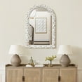 thumbnail image 3 of LuxenHome Distressed White Arch Rectangle 36-Inch Tall Wall Mirror, Accent and Vanity, 3 of 9