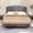 Grey + Full, variant on Full Size Velvet Upholstered Bed, Tufted Platform Bed with Plush Headboard, Beige Fabric Bed Frame for Bedroom, Luxurious & Cozy Design