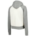 thumbnail image 3 of Women's Pressbox Cream/Heather Gray Oklahoma Sooners Cody Tri-Bend Raglan Pullover Hoodie, 3 of 3
