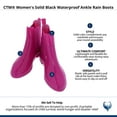 thumbnail image 4 of CTM  Solid Color Waterproof Ankle Rain Boots (Women), 4 of 4