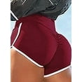 thumbnail image 4 of SAYFUT Butt Lifting Yoga Shorts for Women Tummy Control Leggings Textured Ruched Running Shorts Bottom, 4 of 7