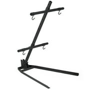 Ash & Ember Asado Cross with Adjustable Base, 61 x 28 Patagonian BBQ, 150 LB Capacity Whole Animal BBQ Stand, High Temp Black Paint
