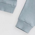 thumbnail image 7 of Baby Boy Girl Winter Clothes Long Sleeve Crewneck Ribbed Sweatshirt Romper Pants Fall Outfit, 7 of 7