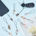 thumbnail image 3 of 12 Pcs 12 Styles Cat Phone Charms Alloy Enamel Phone Charms String Cute Cat Paw Phone Charms Strap Phone Case Accessories for Decoration, 3 of 6