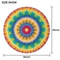 thumbnail image 6 of Rainbow Tie Dye Mandala Pattern Round Tablecloth 60"x60",Wrinkle Wipeable Table Cloth for Kitchen Dining Room Picnic Patio Party, 6 of 6