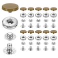 thumbnail image 1 of 20 Set Snap Fasteners, 15mm #831 Zinc Alloy Press Studs Buttons, Light Brown, 1 of 6