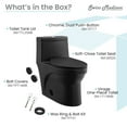 thumbnail image 4 of Virage One-Piece Elongated Toilet Vortex Dual-Flush 1.1/1.6 gpf, Matte Black, 4 of 13