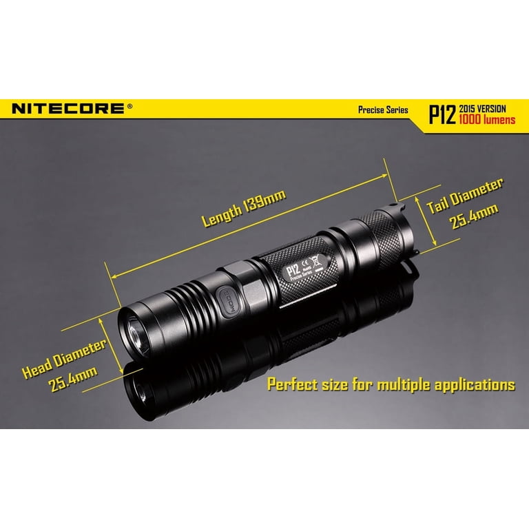 Nitecore Linterna Táctica MT10C Con Batería IMR 18350, Cargador UM10 Y 2 Baterias Cr123a Premium