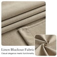 thumbnail image 5 of NICETOWN Linen French Door Curtains, 100% Blackout Door Curtains Privacy Thermal Insulated Tie up Glass Shades, Room Darkening Door Blinds for Door Window, Taupe, 26"x80", 1 Panel, 5 of 6