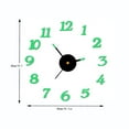 thumbnail image 3 of Rbaofujie Wall Clock Decorative DIY Luminous Stereo Digital Wall Clock Wall Sticker Clock Living Room Decoration Clock Wall Decorations for Living Room Green, 3 of 6