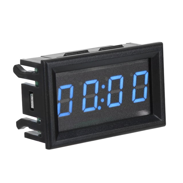 LED electrónico digital luminoso coche reloj reloj accesorio decoración (azul)