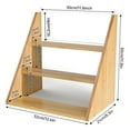 thumbnail image 6 of NiHome 3-Tier Multi-Purpose Spice Rack for Spice Jars, Cosmetics & More, Widened Design Bamboo and Acrylic Organizer for Large Jars, Transparent Front Panels and Increased Height for Clear Visibility, 6 of 8